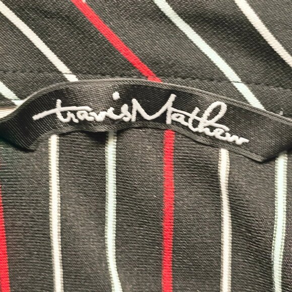 Travis Mathew Polo Shirt Mens XL Black Striped Golf Performance Short Sleeve - Picture 9 of 14